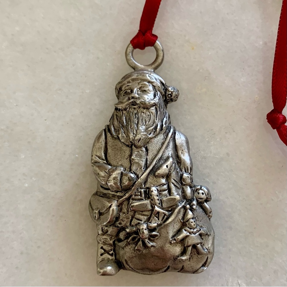 Seagull Pewter Style Santa Ornament